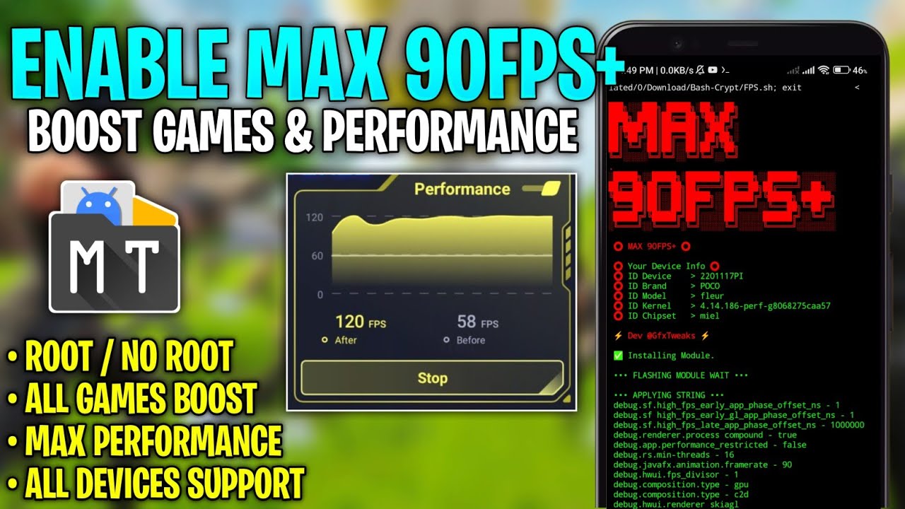 Enable 90 Max FPS Without Root | Increase Gaming Performance & Boost ...