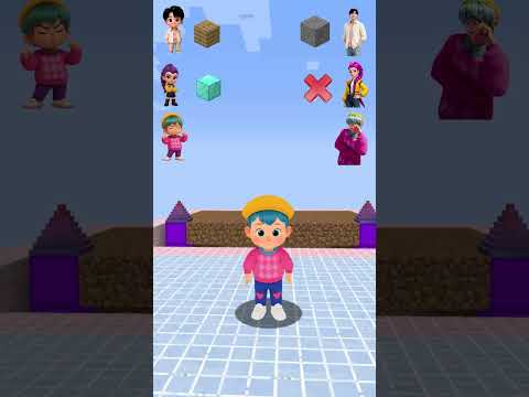 Kpop Demon Hunter vs Squid Game Sky Jump P.1 #minecraft #shorts