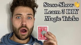LEARN 3 EASY DIY MAGIC TRICKS AT HOME// Stess-Show Vol3// Three Magic Activities To Do At Home!