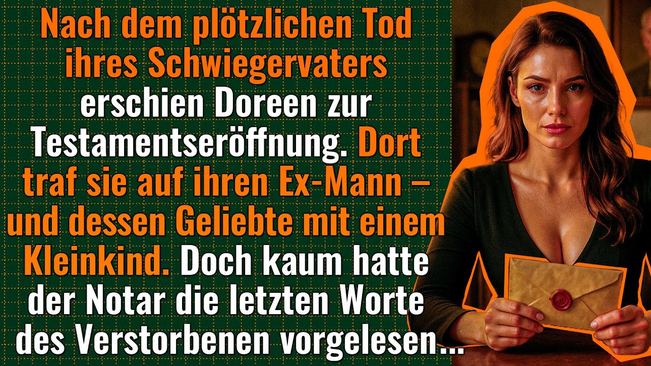 Doreen kam zur Testamentseröffnung – dort warteten ihr Ex-Mann und seine Geliebte, doch kaum hatte…