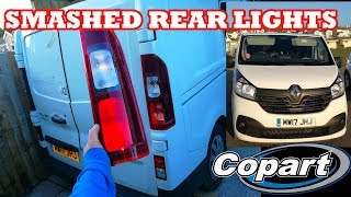 Fitting new rear lights and bulbs - Renault trafic copart build