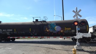 Bnsf 6172 Manifest Train West - S Sutter St. Railroad Crossing Stockton, Ca