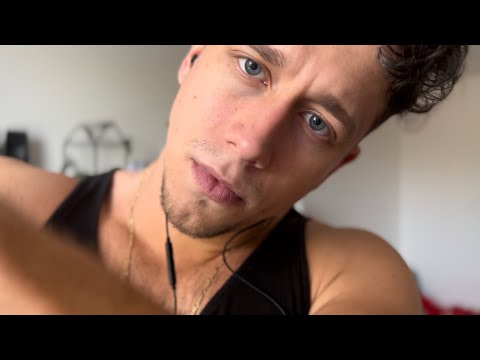 ASMR Comforting You from very close-up (shoulder hugs, male whisperewd ramble)