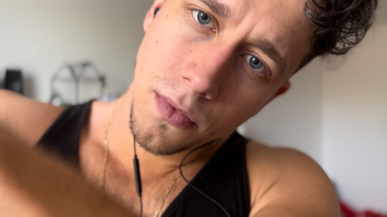 ASMR Comforting You from very close-up (shoulder hugs, male whisperewd ramble)