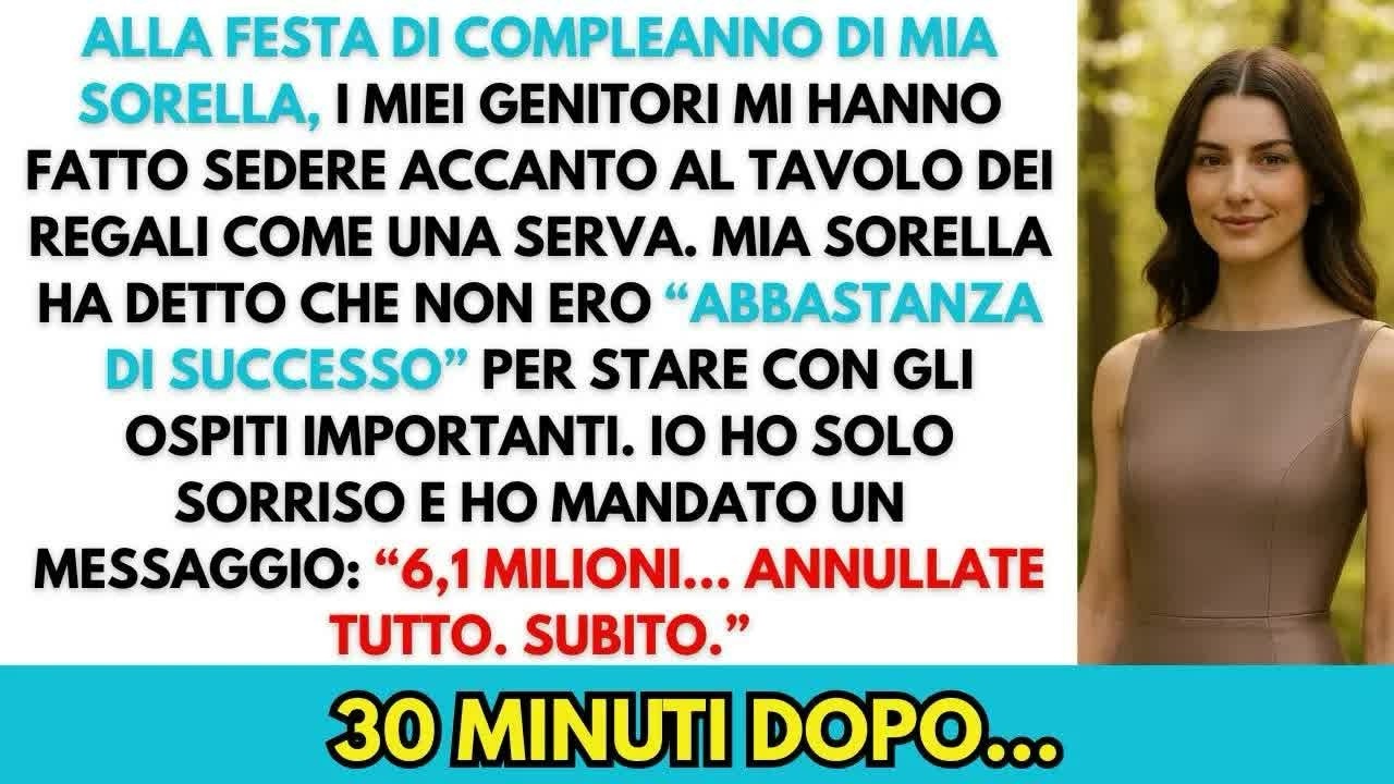 Alla festa di famiglia mi hanno umiliata davanti a tutti    poi ho mandato un solo messaggio