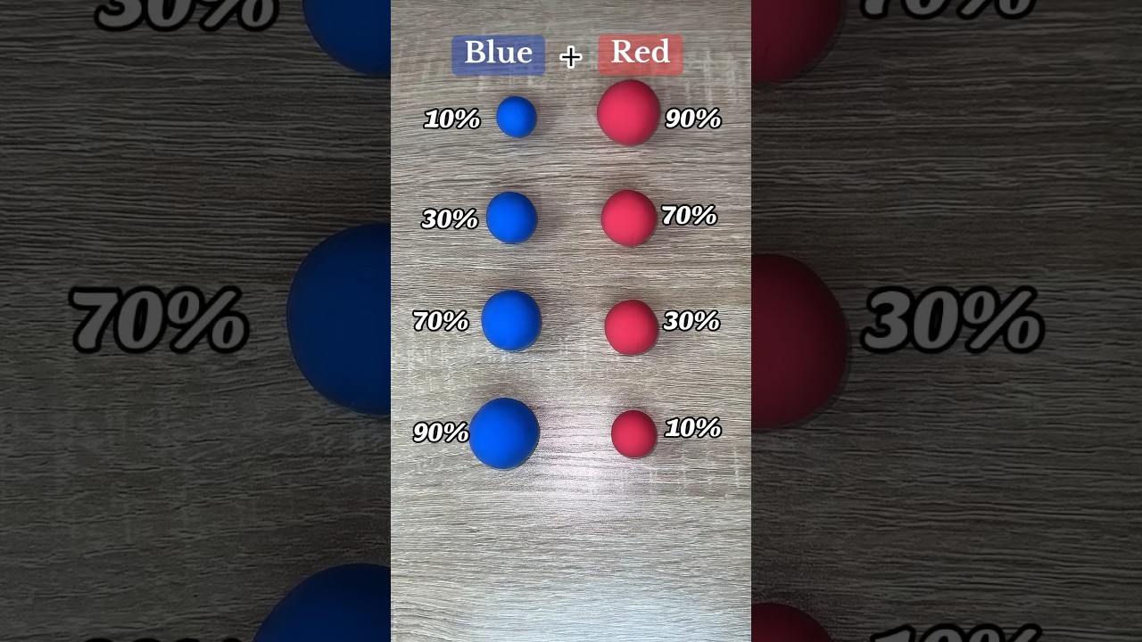 Blue Vs Red, Satisfying Color Mixing! 