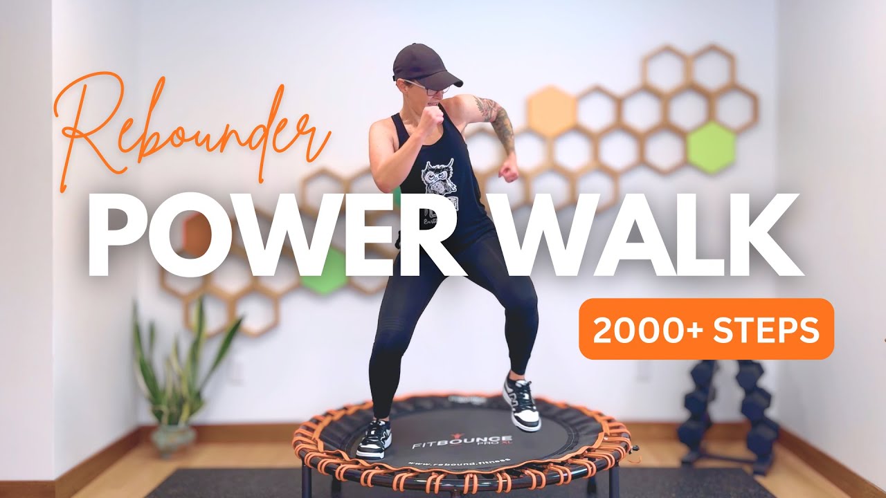 15-минутная тренировка на батуте Power Walk | Тренировка на мини-батуте (более 2000 шагов) для вс...