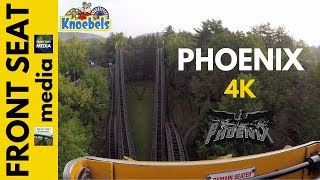 Phoenix POV 4K On-Ride Knoebels Roller Coaster Front Seat - #1 Woodie In The World