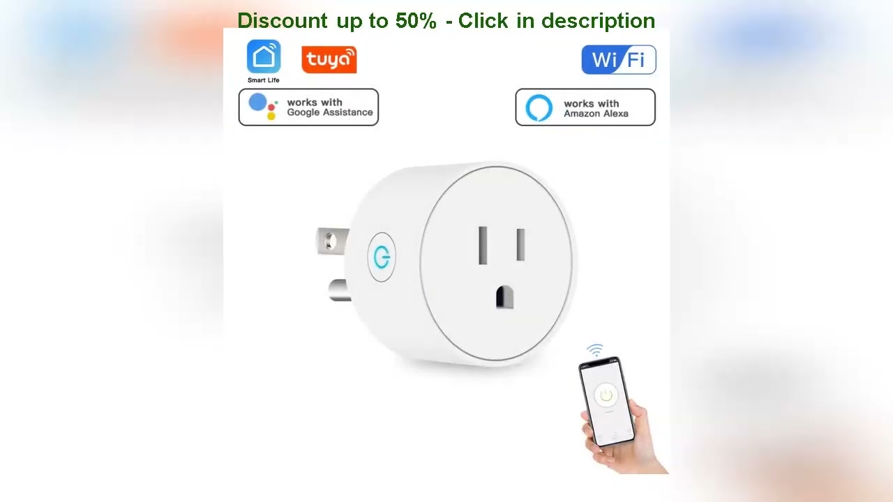 Tuya Wifi Smart Plug USA Socket Wireless Switch Smart Home App Scene Linkage Support Alexa Google