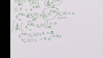 RC Circuit Discharging, Transient Step Response, Solving Differential Equation