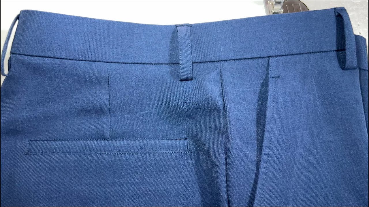 Beautifully sewn light blue men's pants.