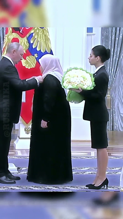 Mother from Chechnya Receives Award | Russia | Ramzan Kaydrov | #putin #chechnya #shorts #russmika24