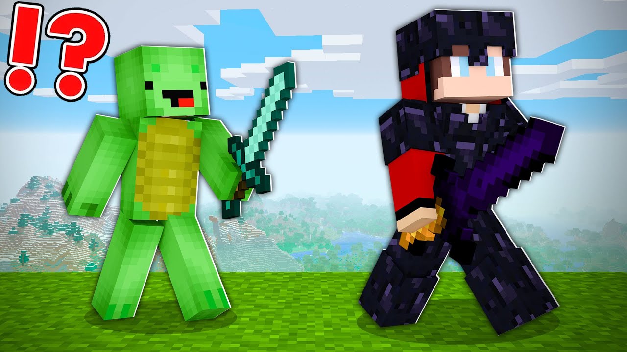 Obsidian Armor Speedrunner vs Hunter in Minecraft Maizen JJ and Mikey