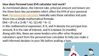 Personal Loan Calculator An Online Tool to Manage Your Finances