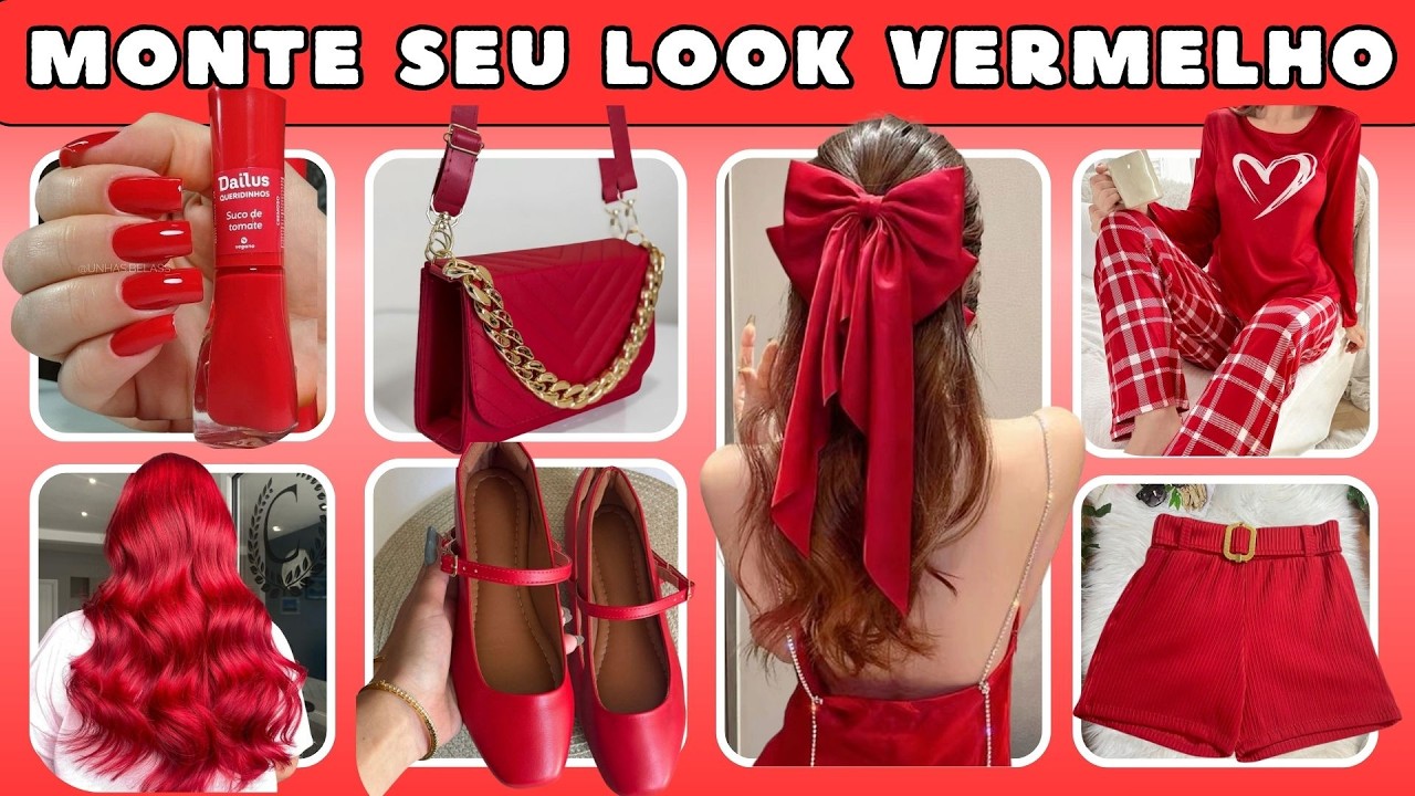 👗🔥 MONTE SEU LOOK VERMELHO! | DESAFIO FASHION 💖 5 LOOKS VERMELHO INCRÍVEL | JOGO DAS ESCOLHA | 