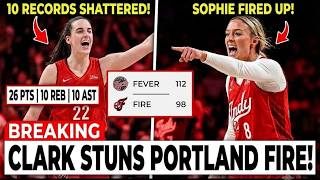CAITLIN CLARK SHATTERS 10 WNBA RECORDS! SOPHIE CUNNINGHAM FIRED UP AS FEVER STUN PORTLAND!