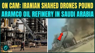 Irans Drone Pound Saudis Aramco Oil Refinery Shahed Drones Attack, Burn Ras Tanura Video