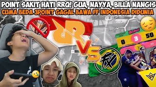 ANDRA NAYYA & BILLA SAMPE NANGIS LIAT PERBEDAAN POINT KILL RRQ! HAMPIR BGT FF JUARA DUNIA LAGI FFWS🥺