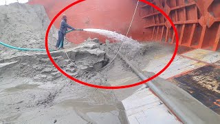 Unloading sand form ship barge unloading video unload sand from big barge ship 545 (20 June 2026)