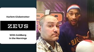 Harlem Globetrotter Zeus Stops by to Talk with Goldberg in the Mornings