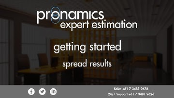 GETTING STARTED: 07 - Spread and Project messages - Pronamics’ professional cost estimating software
