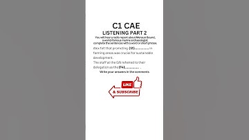 C1 Certificate Advanced English (CAE) Listening Practice 2024 - Part 2 Sentence completion #caexams