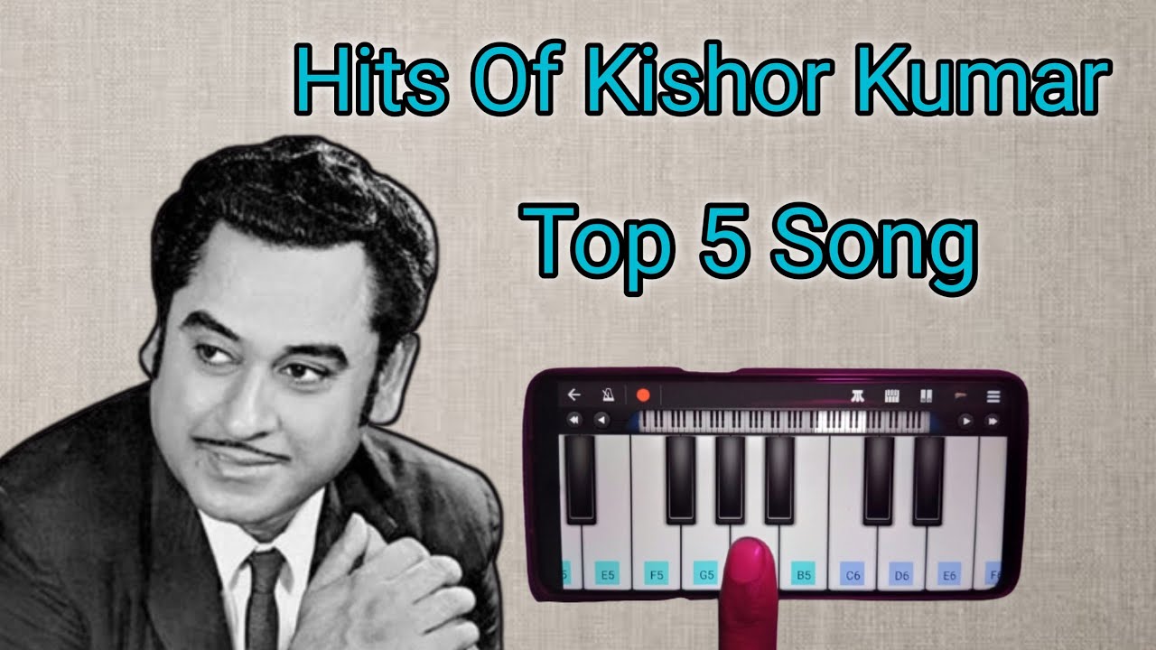 Hits of Kishore kumar top 5 song | mobile perfect piano tutorial | instrumental ringtone