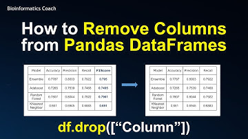 How to Remove Columns  from a Pandas Dataframe