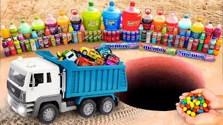 Dump Truck & Rain Gutter & Marble Run Race Underground Experiment with Coke, Fanta, Sprite, Mentos by DIYHUB 464,568 views 9 months ago 9 minutes, 35 seconds