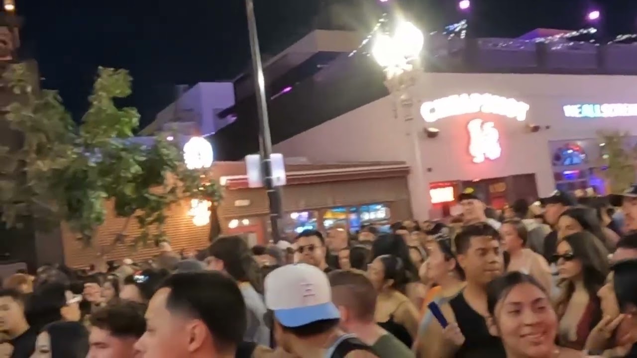 Las Vegas nightclub electronic dance music comes to Fremont East: A huge street party goes for hours