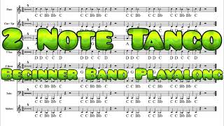 2 Note Tango Beginner Band Playalong