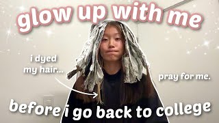 GLOW UP WITH ME BEFORE I GO BACK TO COLLEGE! (an extremely late back-to-school video)