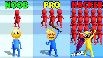 NOOB vs PRO vs HACKER in Crowd Clash 3D