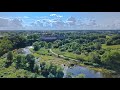 Bauska no putna lidojuma 4K, Bauska (Latvia) bird's eye view 4K Бауска (Латвия) с птичьего полёта 4К