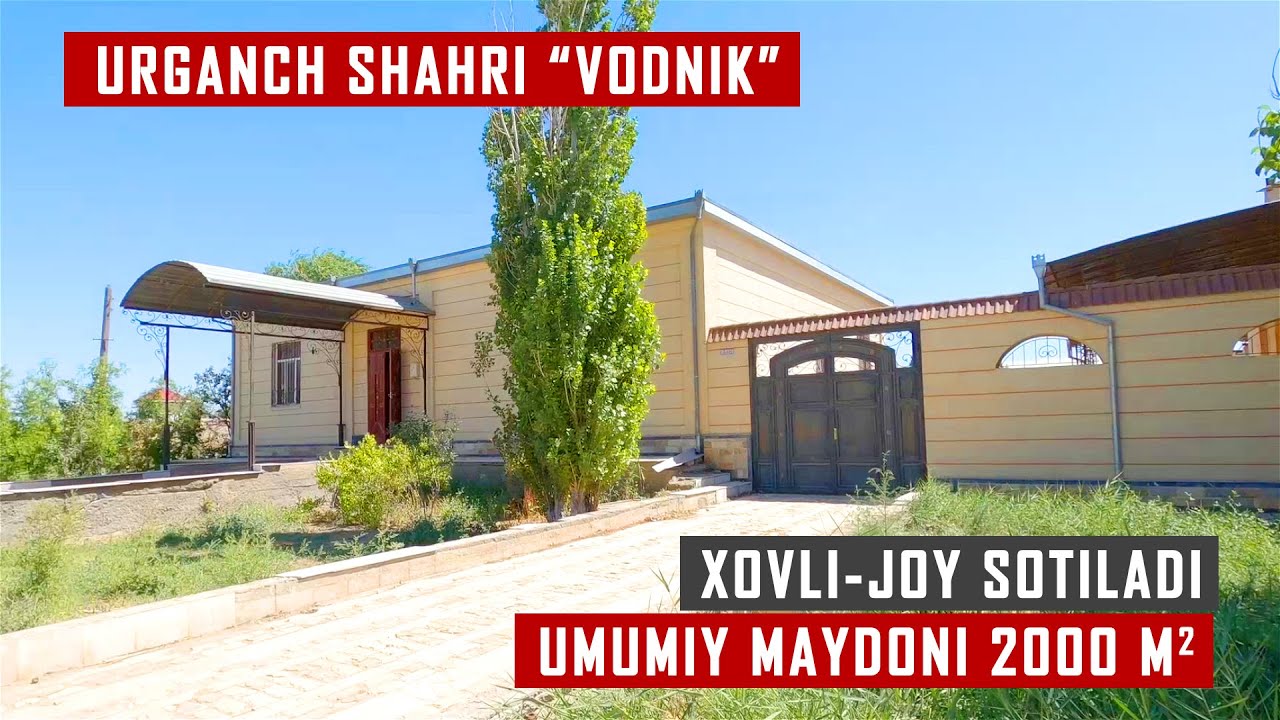 Xovli-joy sotiladi / Umumiy 2000 m² /Qurilish 800 m² / Urganch / Vodnik