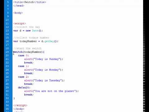 Javascript Tutorial -16 - Javacript Switch Case