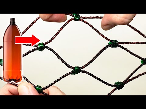 DIY net for garden and birds from plastic bottles / Make net for garden / Lifekaki @LifeKaki