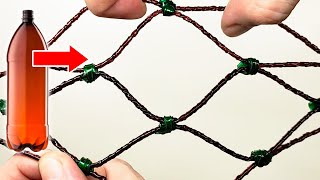 How to turn Plastic Bottles to Garden Net | Strong DIY Plant Support Fence