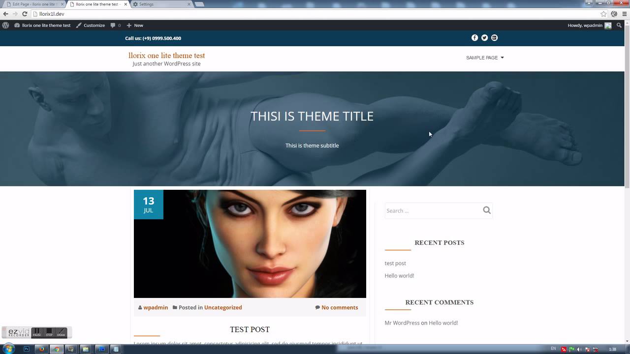 custom theme template - YouTube
