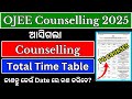 Tentative Schedule of Activity for PG Courses || Ojee Counselling 2025 ||