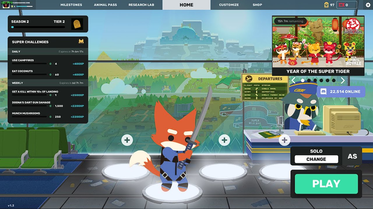 SUPER  ANIMAL  ROYALE  LIVE  GAMEPLAY|| UTKARSH GAMING ZONE