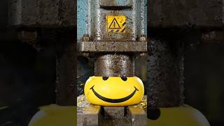 smile ball DESTROYED #asmr #hydraulicpress #destroy #viral #oddlysatisfying #crushing