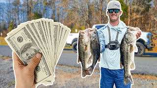BIG BASS ON TOPWATER in a BASS FISHING TOURNAMENT - I GOT PAID!