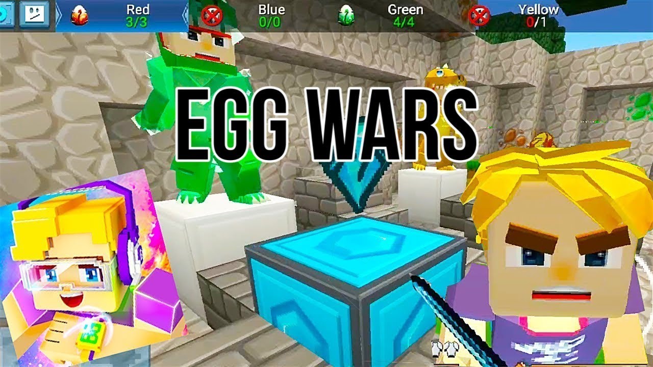 Обзор Egg Wars блокмен го YouTube