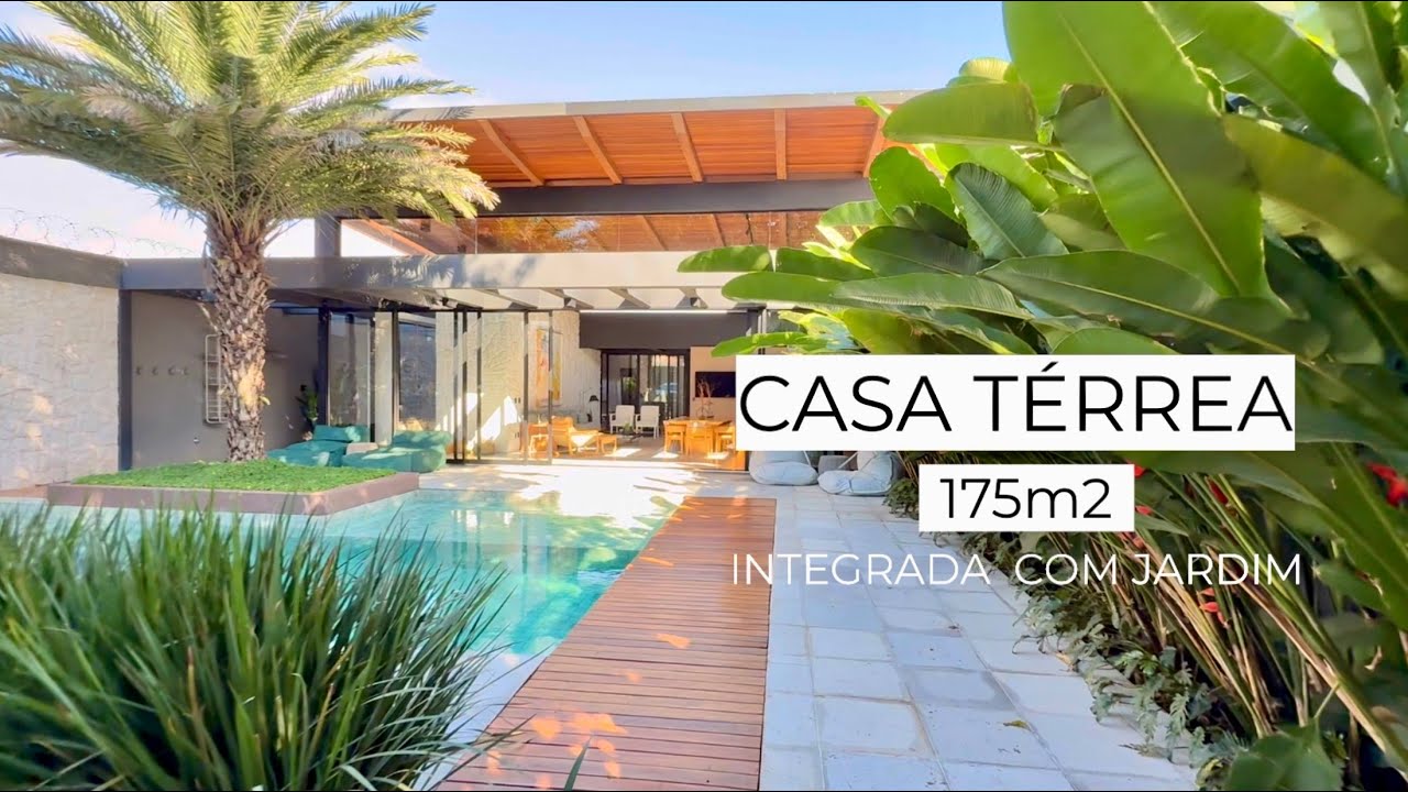 CASA TÉRREA 175m2 INTEGRADA COM JARDIM - parte 1