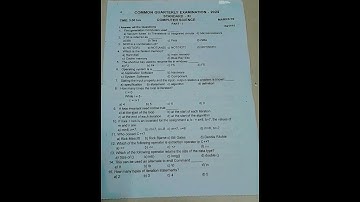 11th std computer science Quarterly question paper 2024