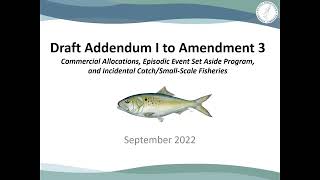 Celebrity Atlantic Menhaden Draft Addendum I Public Hearing Presentation Wealth