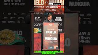 CANELO ALVAREZ UNLEASHING ON OSCAR DELA HOYA DURING THE CANELO VS MUNGUIA PRESS CONFERENCE