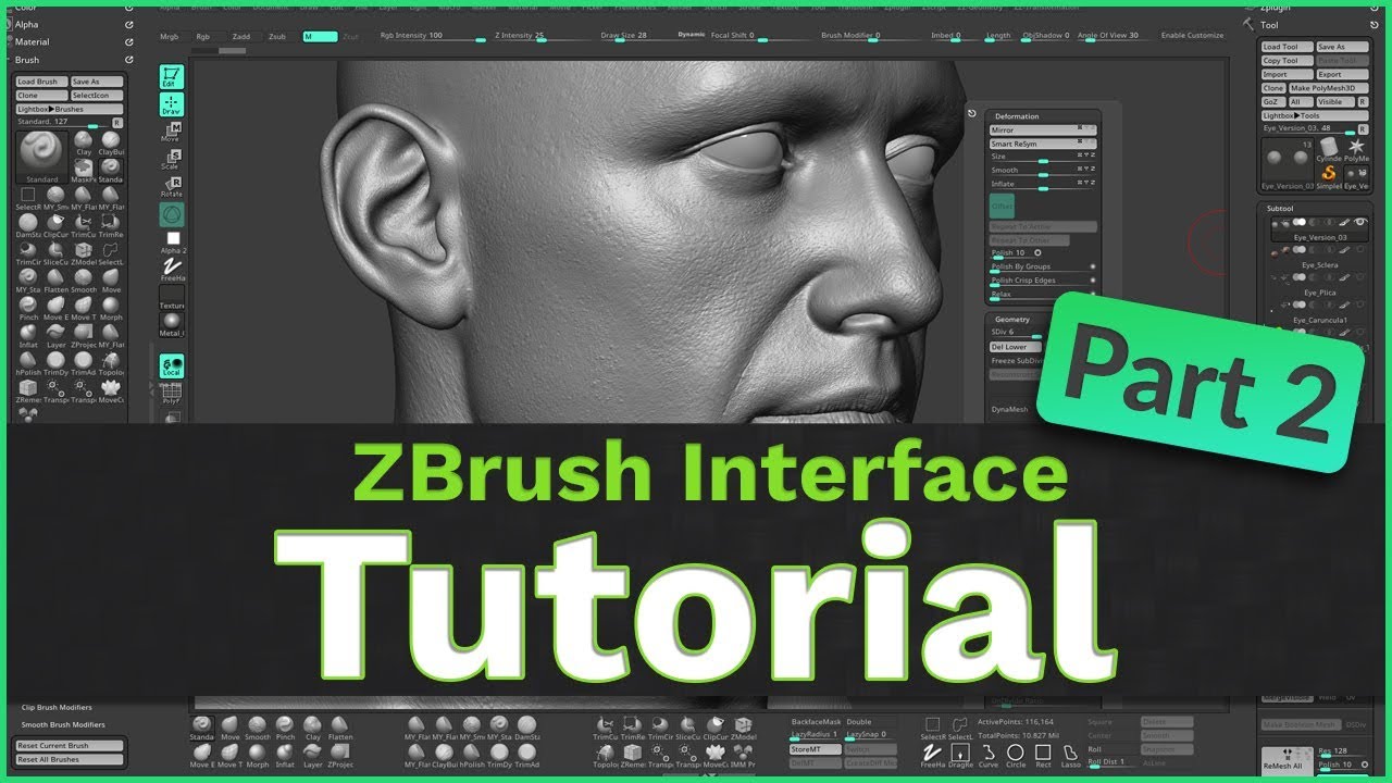 how to change interface in zbrush