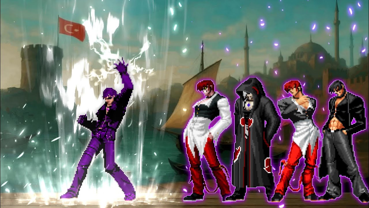 [KOF Mugen] K-Ghost (6P) VS. Iori Yagami Team